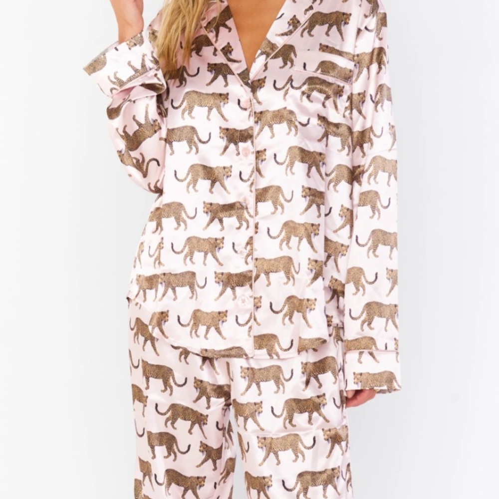 Show Me Your Mimi Leopard Silk Pajamas